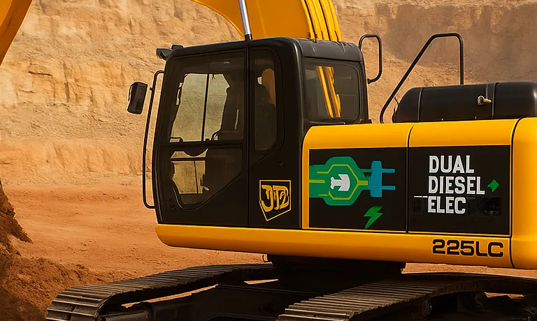 dual diesel electric excavator