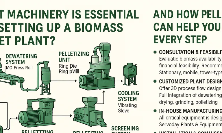🏭 What Machinery Is Essential for Setting Up a Biomass Pellet Plant?